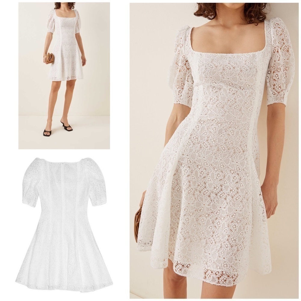 NWT Brock Collection White Temple Lace Mini Dress Made in Italy 2